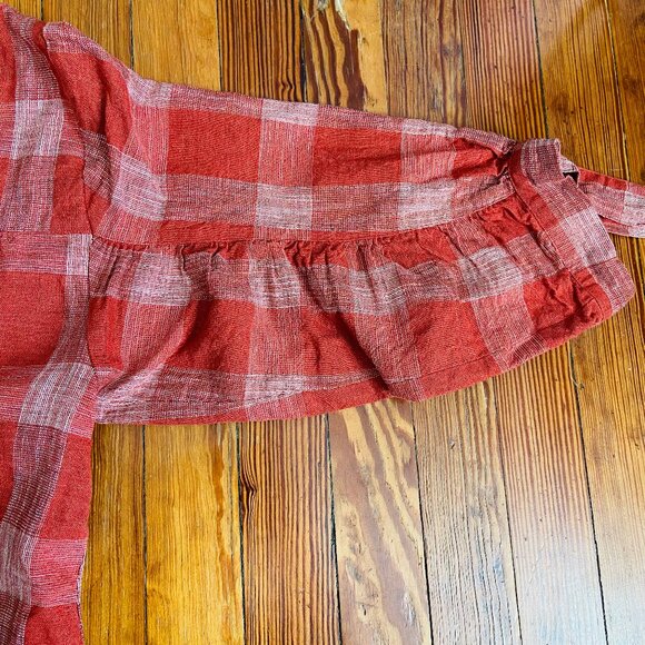 Sezane linen cotton blouse with tie sleeves - Picture 5 of 11